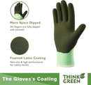 COOLJOB Thick Fleece Lined Winter Thermal Warm Freezer Work Gloves, 100% Recycled Polyester Base with Non-Slip Grip, Windproof for Cold Weather, 1 Pair, Large, Green by GreenHaven Gardens