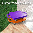 2 Plastic Scooter Boards with Handles for Kids Sitting and Sports Training, with 1 Ring, 2 Ropes and 4 Beanbags, Indoor and Outdoor Play by TinyTreasures Baby Boutique