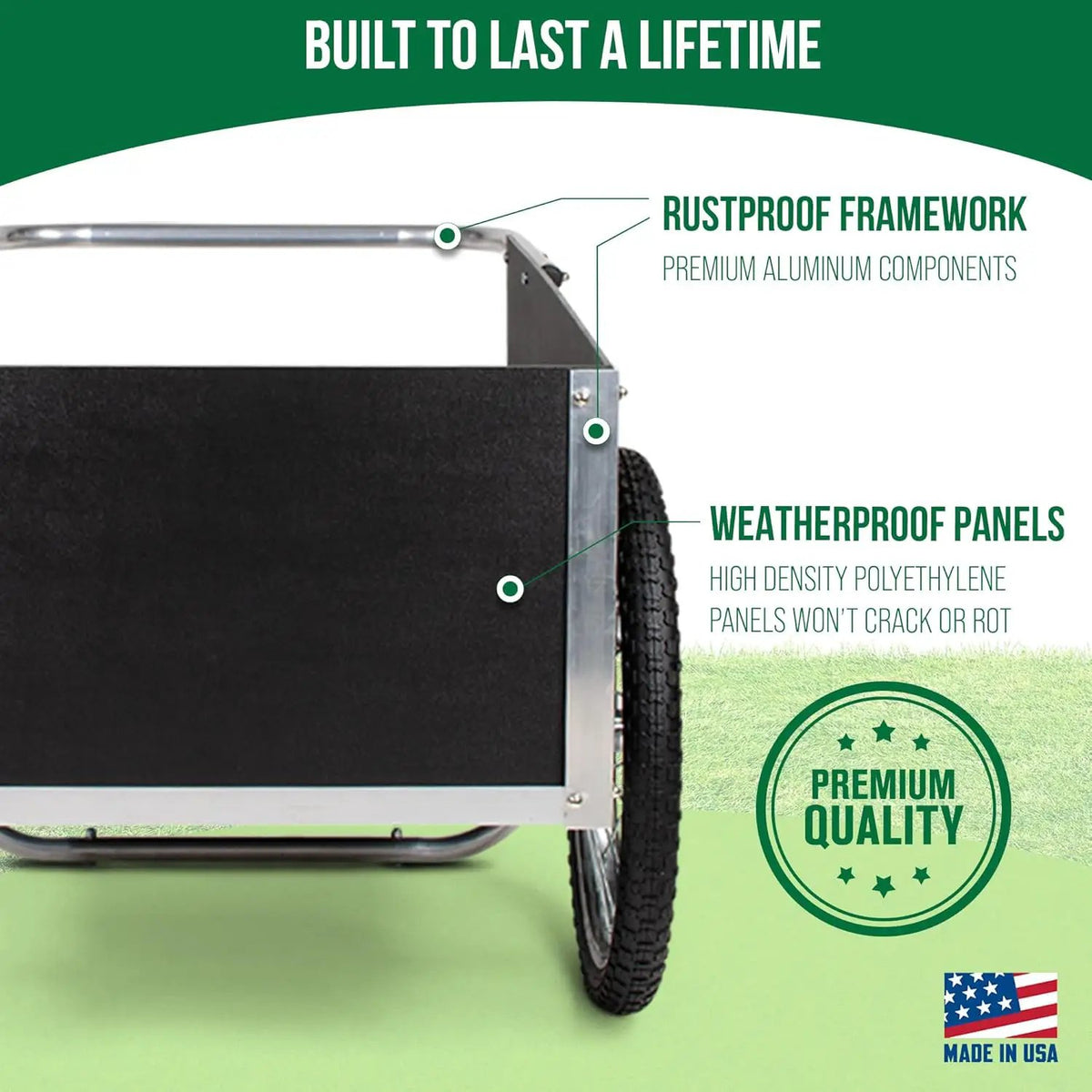 Smart Carts Ultimate Gardener Cart with 7 CF Capacity, Large 20-Inch Wheels for Effortless Maneuverability, and Aluminum Frame That is Strong, Lightweight, and Rustproof, photo 3 of 6