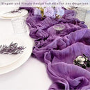 12 Pack Purple Cheesecloth Table Runner 10FT Boho Fabric Rustic Cheese Cloth Table Runner for Wedding Bridal Shower Baby Shower Gauze Sheer Birthday Party Table Decorations 20 x 120 Inch Long by CozyNest Decor