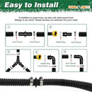 1" Dia. Corrugated Pond Tubing 1-Inch ID, 3.9 FT Length, Black PVC Kinkproof Strong Flex Tubing by GreenHaven Gardens