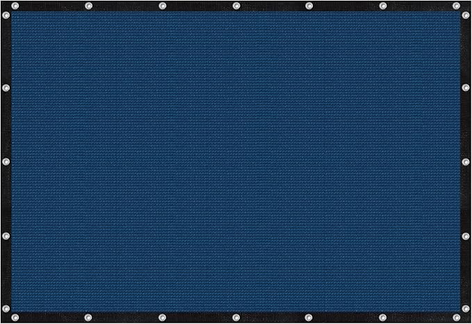 VICLLAX Shade Fabric Sun Shade Cloth with Every 2 FT Grommets for Patio Garden Pergola Cover Canopy 14x23 FT, Dark Blue