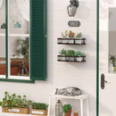 PUSDON Metal Wall Hanging Basket 2 Packs DIY Suitable for Multiple Scenes - Middle Bronze Netting by CozyNest Decor