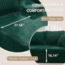 Hobestluk Modular Sectional Sofa Couches 108" L-Shape Couch 3 Seat Modular Sofa Memory Foam Sectional Couches for Living Room, Boneless Couch with Oversized Chaise (Green, Right Facing) by CozyNest Decor