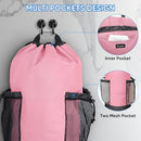 BALEINE 120L Laundry Bag Backpack, 900D Oxford Fabric Large Travel Laundry Bags with Shoulder Straps and 2 Mesh Pockets for College Dorm, Apartment, Laundromat (Pink, 120L) by TinyTreasures Baby Boutique