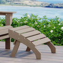 WestinTrends Dylan Outdoor Patio HDPE Adirondack Ottoman Footrest, Weathered Wood by CozyNest Decor