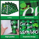 St. Patrick’s Day Placemats Set of 6 Buffalo Plaid Plastic Table Mats Lucky Shamrock Place Mats Blessed Holiday Table Decoration for Indoor Outdoor Party Kitchen Dining by CozyNest Decor