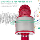 KIDWILL Wireless Bluetooth Karaoke Microphone for Kids, 5-in-1 Portable Handheld Karaoke Mic Speaker Player Recorder with Adjustable Remix FM Radio for Kids Girls Boys Teens Birthday (Red) by TinyTreasures Baby Boutique