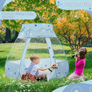 Baby Ball Pit for Toddler with 50 Balls, Kids Pop Up Play Tent for Girls, Princess Toys Gifts for Children Indoor & Outdoor Playhouse (Greyish-Blue: Gray/White/Babyblue, 109x90cm/50 Balls) by TinyTreasures Baby Boutique