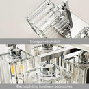 Modern Vanity Light 5-Lights Chrome Crystal Bathroom Wall Light Fixtures by CozyNest Decor