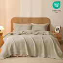 PHF 100% Cotton Waffle Weave Blanket King Size, Soft Lightweight Breathable Cozy Summer Blankets for Bed, Luxury Aesthetic Woven Bedding for Home Decor, 108"x90", Khaki by CozyNest Decor