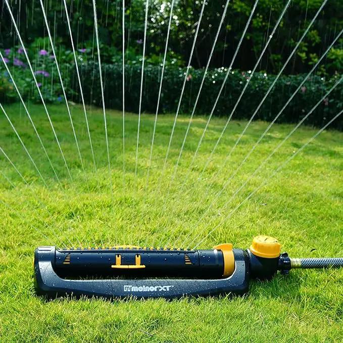 Melnor 65133AMZ XT Turbo Oscillating Sprinkler W/Timer, 4,500 sq. ft., Quick Connect Bundle, 2-Way Adjustable, Black, Yellow, photo 4 of 8