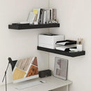 Deep Floating Shelves for Wall, 12'' Deep Large Floating Shelves Set of 2, 36 Inch Distressed Black Wood Shelves for Living Room Bathroom Laundry Room Bedroom Kitchen Home Office - Black by CozyNest Decor