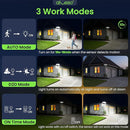 ALUSSO® LED Security Lights Motion Sensor, 60W 6000LM 3 Modes Flood Lights Outdoor Motion Sensor, 3CCT 3 Heads Outdoor Security Light Wet Location Use for House Garage Yard Walkway Black