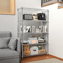 1250 lbs Steel Heavy Duty 5-Tier Utility Shelving Unit Steel Organizer Wire Rack for Home,Kitchen,Office,Chrome (13.7" D x 23.6" W x 62.4" H) by CozyNest Decor