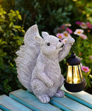 Solar Squirrel Statues for Garden Decor: Outdoor Figurines Sculpture with Lantern for Yard Art Lawn Patio Balcony - Gifts for Mom Grandma by GreenHaven Gardens