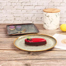 Ceramic Dinner Plates Dish Set,Set of 4,for Lunch snacks -Microwave Oven & Dishwasher Safe,Scratch Resistant,Dinnerware Kitchen Porcelain Serving Dishes 10 Inch Round by CozyNest Decor