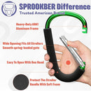 sprookber 6.7 Inch Large Stroller Hooks for Diaper Bags & Purses, Heavy Duty Mommy Hooks for Shopping, Grocery, Backpack – Baby Stroller Accessories, Set of 2 (Green) by TinyTreasures Baby Boutique