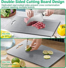 Titanium Cutting Boards for Kitchen [Set of 3], Double Sided Pure Titanium Cutting Board | Easy to Clean | Dishwasher Safe | Food-Grade Raw & Cooked Foods or Outdoor Camping Chopping Board by CozyNest Decor