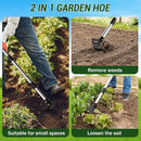 Long Handle Weed Puller Tool – 2-in-1 Handle Garden Hoe and Weed Rake, Hoe Garden Tool for Home Gardens, Lawns, and Yards by GreenHaven Gardens