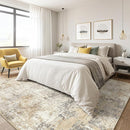 10x14 Area Rugs Living Room: Washable Large Abstract Modern Soft Rug Stain Resistant Indoor Floor Non Slip Accent Carpet for Bedroom Nursery Playroom Office Dining Room Dorm Home House- Gray Gold by TinyTreasures Baby Boutique