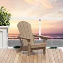 Westin Outdoors Laguna WO Home Outdoor Adirondack Folding Chair Lounger Seat Traditional Retro Home Furniture for Beach, Balcony, Backyard, Lawn, Patio, Pool, Deck, Garden (Weathered Wood) by GreenHaven Gardens