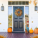 Glitzhome 24''D Fall Pumpkin Leaf Floral Wreath Decor, Artificial Harvest Door Wreath for Autumn or Thanksgiving Decoration by CozyNest Decor