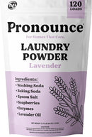 Pronounce Laundry Detergent Powder Alternative | Earth-Derived Ingredients, Eco-Friendly, Safer for Sensitive Skin, Eczema, and Babies. Stain + Smell Fighting. HE Safe (Lavender, 120 Loads). by TinyTreasures Baby Boutique