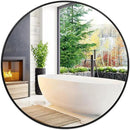 Fabuday Black Circle Mirror for Wall 22 inch - Round Mirror for Bathroom, Entryway, Living Room, Hallway, Bedroom Decor, Small Matte Frame Mirrors by CozyNest Decor