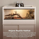 New Age Pet ECOFLEX 36" Mojave Reptile Lounge -Durable Wood Plastic Composite Habitat with Ventilation, Removable Glass Doors & Lock, Easy Assembly, for Tortoises, Snakes, Iguanas by CozyNest Decor