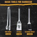 BBQ Tool Grilling Accessories, 16-Inch Stainless Steel BBQ Grill Tools Set for Men, Heavy Duty Grilling Accessories Kit for Camping, Kitchen, 3 PCS Extra Thick Barbecue Utensil by GreenHaven Gardens