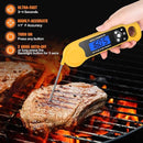 Meat Thermometer Digital, Instant Read Food Thermometer Waterproof with Backlight for Cooking, Deep Fry, BBQ, Grill, Smoker and Roast (Yellow) by TinyTreasures Baby Boutique