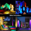 LemonBest Landscape Lighting - 6W RGB Color Changing Halloween Landscape Lights 120V Christmas Outdoor LED Spotlight with Remote Control Waterproof Spot Lights for Yard Garden Patio Driveway (4 Pack) by GreenHaven Gardens