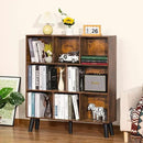 LEYAOYAO 8 Cube Bookshelf,3 Tier Bookcase with Legs,Rustic Brown Mid-Century Modern Bookshelves,Large Open Storage Organizer Shelf, Wooden Book Case by CozyNest Decor