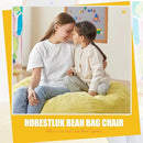 Hobestluk 3.5FT Bean Bag Chair Adult Bean Bag Chair Large Bean Bag Chair with Filler Included Teardrop Bean Bag with Removable Cover for Bedroom Living Room - (Large, Yellow) by CozyNest Decor