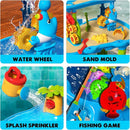 CozyBomB™ Water Table for Toddlers 3-5 | Outdoor Toys Water Play Table, Magnetic Fishing Toy Game, Summer Splash Pond Showers Sand Activity, Sensory Party Birthday Gift Kids Ages 4-8 9-12 (3-Tiers) by TinyTreasures Baby Boutique