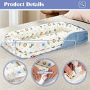 Baby Lounger for Newborn Portable Bag,Baby Nest Play Gym mat with Strap,Newborn Lounger Adjustable Size & Inner Zipper Lengthen Space to 24 Months,Animal World Blue by TinyTreasures Baby Boutique