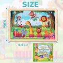 Wooden Educational Jigsaw Puzzles for Preschool Kids Ages 3-5, 4-Pack with 20 Pieces Dinosaur, Space, Transportation Wood Puzzles Set, Toddler Brain Teaser Toys, Gifts for Boys Girls Ages 3 4 5 6 by TinyTreasures Baby Boutique