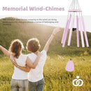 Wind-Chimes-Outdoor-Deep-Tone, Large Soothing Melodic Tones Windchimes, Wind Chimes for Outside, Memorial Wind Chime Best Gift for Mom Women Grandma Neighbors(32" Pink Coated Aluminum) by CozyNest Decor