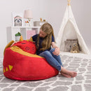 Posh Creations Cute Soft and Comfy Bean Bag Chair for Kids, Large, Animal - Red Dragon by TinyTreasures Baby Boutique