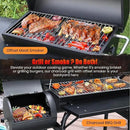 Charcoal Grill Offset Smoker: Charcoal Barbecue Grills with Spacious Cooking Area | Barrel BBQ Grill and Smokers Combo for Outdoor Patio Backyard Camping and Parties by GreenHaven Gardens