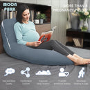 MOON PARK Pregnancy Pillows for Sleeping - U Shaped Full Body Maternity Pillow with Removable Cover - Support for Back, Legs, Belly, HIPS - 57 Inch - Grey - Cooling Cover by TinyTreasures Baby Boutique