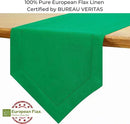 D'Moksha Homes Kelly Green Linen Table Runner 72 Inches Long - 100% Pure Linen Diamond Table Runner 14 x 72 Inch for Dining, Fall and Halloween - Machine Washable by CozyNest Decor