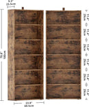 IRONCK Bookshelves and Bookcases Set of 2 Floor Standing 6 Tiers Display Storage Shelves 70 in Tall Bookcase Home Decor Furniture for Home Office, Living Room, Bed Room by CozyNest Decor
