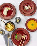 GBHOME Ceramic Dinnerware Sets,12 pcs Embossed Elegant Stoneware Plates and Bowls Sets, Housewarming Wedding Gift | Dishwasher & Microwave Safe | Dishes Set Service for 4 by CozyNest Decor