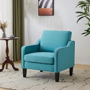 VINGLI Accent Chairs Set of 2 Living Room Chairs Teal Blue Reading Chair for Bedroom Scooped Arm Chair Mid Century Modern Accent Chairs Upholstered Comfy Chair for Apartment, Waiting Room by CozyNest Decor