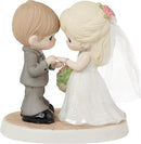 Precious Moments 222009 with This Ring, I Thee Wed Bisque Porcelain/Fabric Figurine by CozyNest Decor