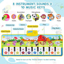 M SANMERSEN Piano Mat, 39.5" X 14" Musical Mat 8 Instrument Sounds Piano Mat for Toddlers Touch Play Dancing Mat Toy for 1 2 3 Year Old Girls Boys Gifts by TinyTreasures Baby Boutique