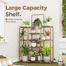 Bamworld Plant Stand Indoor Outdoor Large Plant Shelf Tall Hanging Plant Holder Wood Flower Stand for Window Living Room Garden Balcony Home Decor Flower Patio 3 Tiers by GreenHaven Gardens