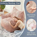 Giant Bean Bag Chair Sofa for Adults Teens, Comfy Corduroy Large Bean Bag Chairs with Armrests for Bedroom Living Room, Adult BeanBag Lazy Sofa Couch Chairs with Filler Included by CozyNest Decor